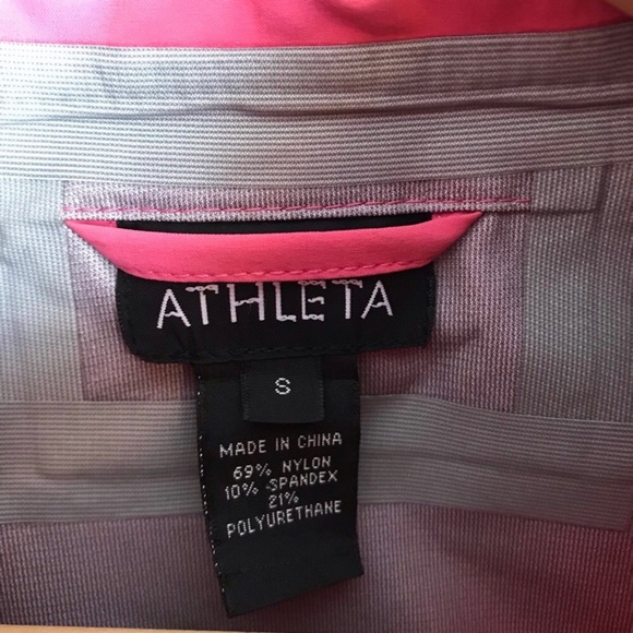 Athleta Pink Berry Full Zip Cinch Waist Trench Coat Small - Picture 5 of 8